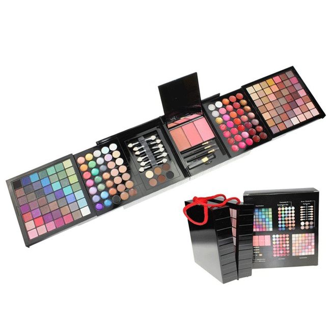 VIOLA HOUSE Makeup Palette, 177 Farben Lidschatten Set Bühnenauftritte Party Professional Box, Cosmetics Schminkkassette Make-up Set im Travel Kit Beauty-Case mit Spiegel.