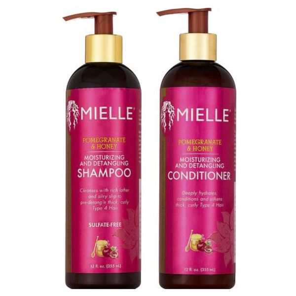 Mielle Granatapfel & Honig Feuchtigkeitsspendendes und entwirrendes Shampoo & Conditioner Set (je 355 ml)