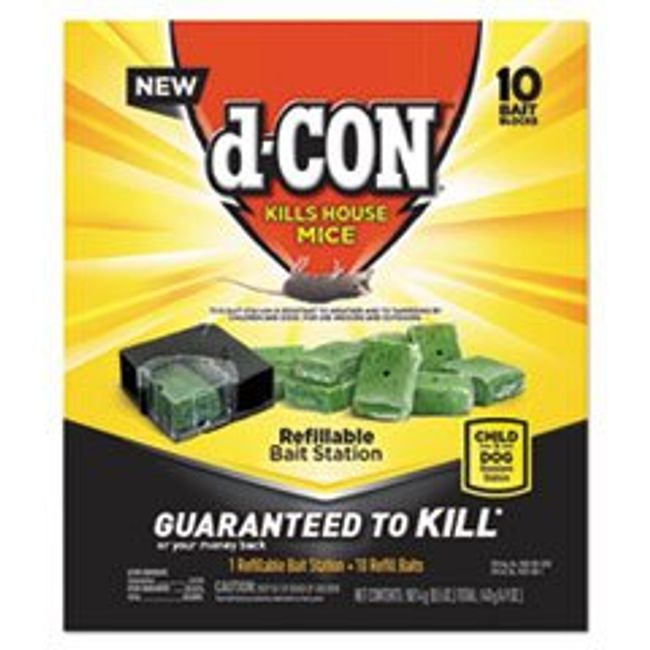 d-Con Refillable Corner Fit Mouse Poison Bait Station 