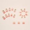 Nail Tips, Nail Stickers, Gel Nail Stickers, 24 Sets, French Nails, 3D Design, Easy to Apply, False Nails, Double-Sided Tape Included (Flower Design)