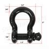 Shackles 3/4" (2 Pack) 57,000 lbs Break Strength with 7/8'' Pin D Ring