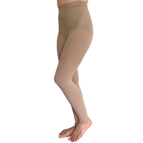 Bioflect® Compression Leggings with Bio Ceramic Micro-Massage Knit- for Support and Comfort - Sand 3XL