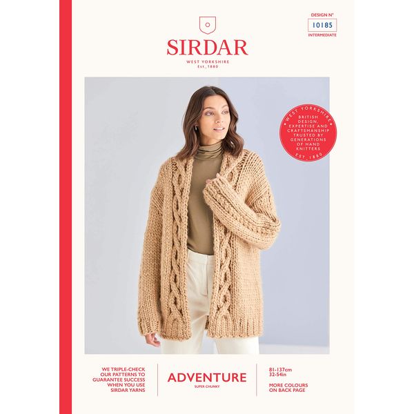 Sirdar Adventure Super Chunky Knitting Pattern Booklet - 10185 Jacket