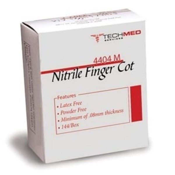 Tech-Med Tech Med 4404L Tech-Med Nitrile Finger Cots, Large (Pack of 144)