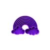 Rainbow Cookie Cutter and Stamp (Medium (8cm))