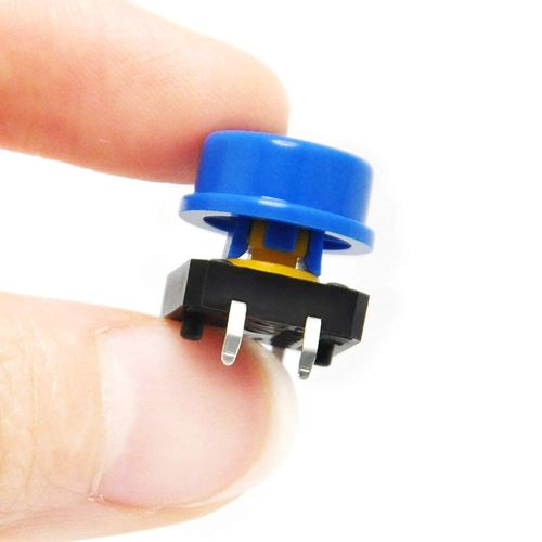 RUNCCI-YUN Mini Momentary Push Button Switch，80 Pcs Tactile Switch Buttons12x12x7.3mm with 5 Colors Round Cap,Lockless Momentary,for Arduino PCB