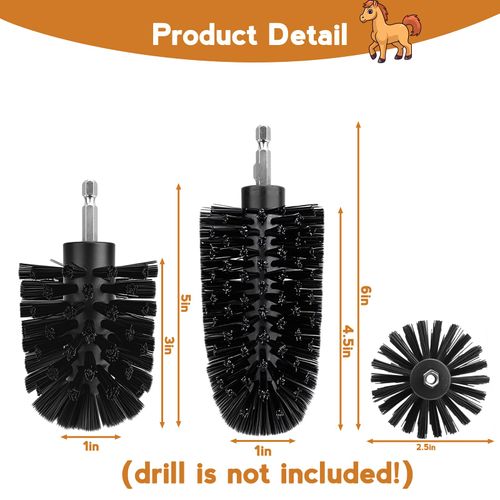 2PCS Livestock Scratching Brush for Grooming Horses, Goats, Pigs, and Cattle - Relieves Itching, Removes Dead Skin/Shedding Hair - Portable Drill Attachment for Daily Care 4.5 * 1 in *3 * 1 in