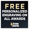 Crown Awards Personalized 10.5" Baseball Glove Black Star Trophy, Customize Now