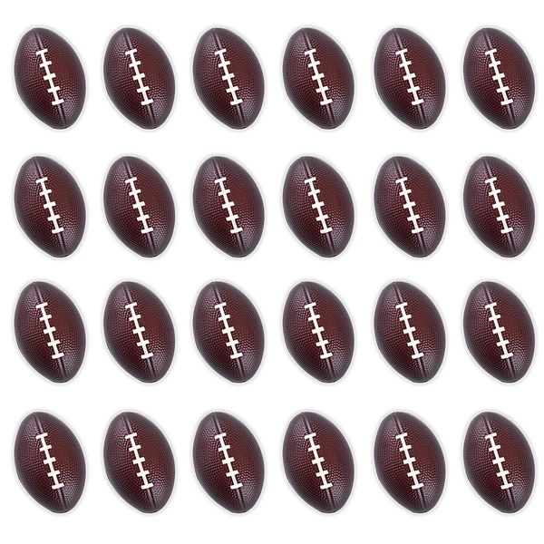 Super Z Outlet Mini Foam Sports Balls 24 Pack for Kids Adults Mini Baseball Football Basketball Soccer Stress Bulk Toy Game Party Decoration Small Relaxable (Football)