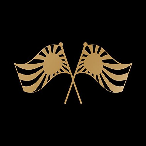 Cross Sun Flag Cutting Sticker Gold Gold