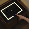 2-Drawers Bluetooth Music Nightstand w/Fingerprint Lock and Wireless Charging
