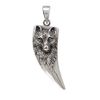 Treasure Bay Men's 925 Sterling Silver Wolf Pendant