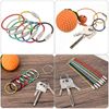 PATIKIL 3.5 Inch Length Wire Keychain Cable, 5 Pack Stainless Steel Key Ring Loop, Black