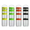 Kisbeibi Stackable Snack Pots, Storage Jars, 4-Layer 4-Capacity Twist Lock Containers, Portable, Food Containers with Lid, 1 Set