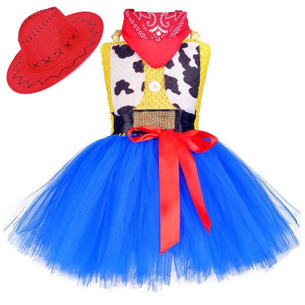 Tutu Dreams Cowgirl Costume for Girls 1-10Y with Bandana Cowboy Hat Easter Birthday Party Dress Up Clothing (Cowgirl, 3-4T)