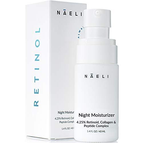 Retinoid Night Cream for Face - 4.25% Retinol Moisturizer with Collagen, Peptides & Hyaluronic Acid - Anti Aging Complex for Wrinkles & Fine Lines, 1.4 oz