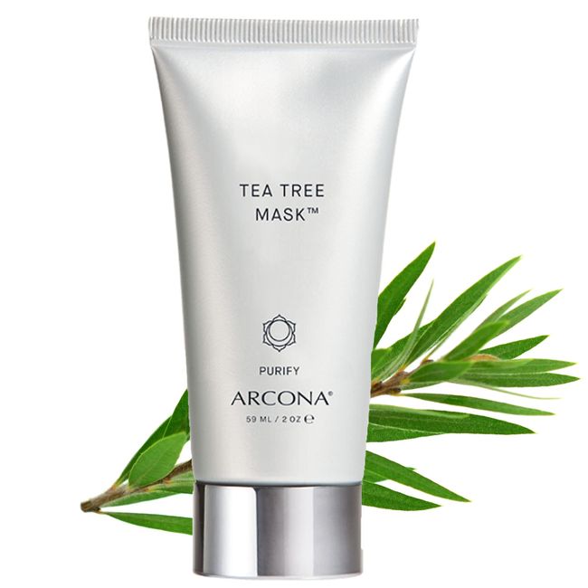 ARCONA Tea Tree Mask - Tea Tree Extract, Grapefruit Extract, Sulphur + Lavender Extract Clears Breakouts + Calms Skin. Made In The USA