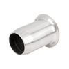F FIERCE CYCLE 60mm Universal Motorcycle Can Muffler Baffle Pipe Silver Tone