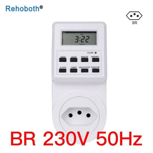 Tabata Timer Electronic Digital Switch 24 Hour Cycle EU UK AU US BR FR Plug Kitchen Timer Outlet Frog, 05 Br Ac230v, 05 Br Ac230v