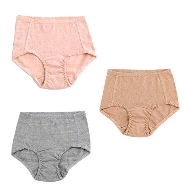 Leaf Cube Organic Sanitary Panties, Preshorts, P, Organic Cotton, 100% Cotton, gray