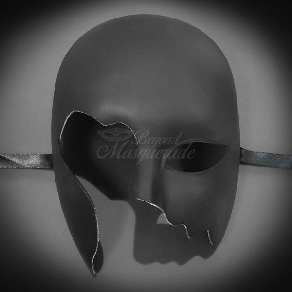 White Masquerade Mask Cosplay Mask Face Phantom Black Halloween Costume Mask DIY