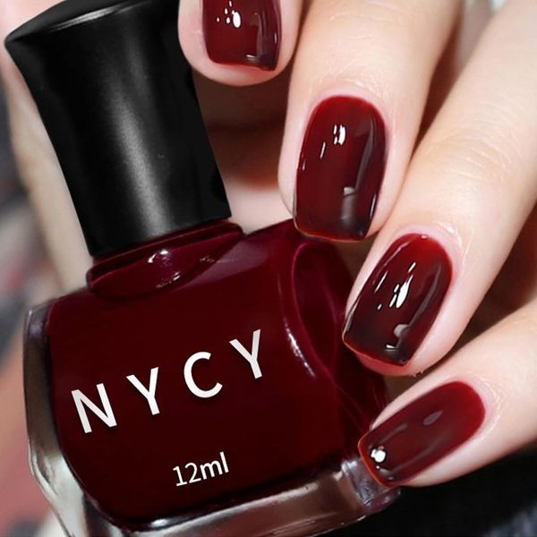 Nail Polish, Claret-Red Nail Polish, 12ml Nail Polish Quick-Drying, Durable, Water-Based, Low-Odor, Environmentally Friendly, And can be used for Nail art and Diy Nail Polish at Home