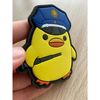 Angry Chicken Rubber Patch - Police - Fun Patch - Velcro Patch - Yellow