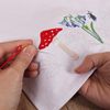 Trimits Embroidery Kit - Table Runner - Includes Printed Fabric, Threads, Needle & Instructions, 40 x 100cm, Toadstools
