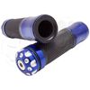 Blue CNC Shadow Hand Grip 7/8 Handle Bar 22mm Left Right Universal End Gel