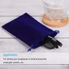 PATIKIL 30x15cm Microfiber Pouch, 2Pcs Soft Storage Drawstring Gift Bag for Glasses Wedding, Dark Blue