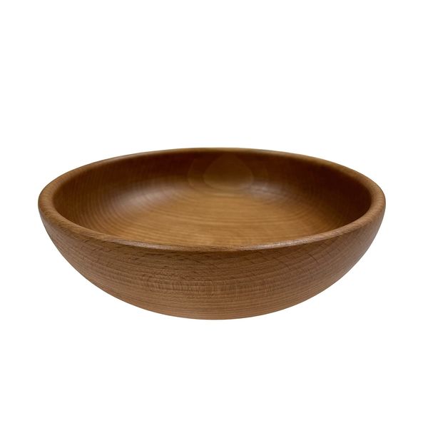 EFO Wooden Serving Bowl - Decorative Fruit Bowl - Food-Safe Salad Bowl - Natural Wood Snack Bowl - Stylish Rustic Wooden Bowl – Size 20 cm