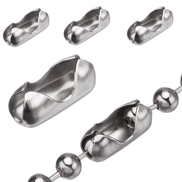 Roller Blind Chain Connector Clips 20 Pack, Replacement for 4.5mm Ball Chain Cord Vertical Roman - Stainless Steel