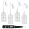 AUAUY 4 Pack E27 Renovation Socket, Lamp Holder with Cable, Construction Site Socket E27 + VDE Voltage Tester, E27 Lamp Socket with Plug-in Clamp, E27 Replacement Construction Lamp Socket, White