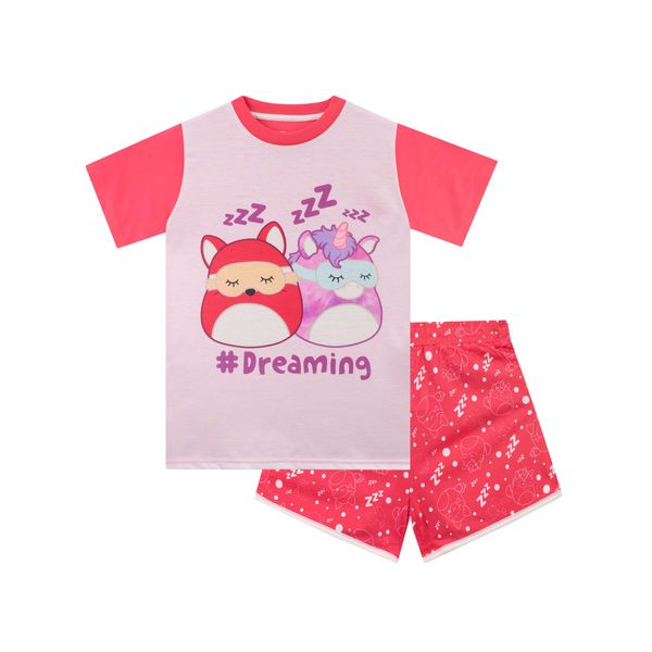 Squishmallows Girls' Short Pyjama Set, pink