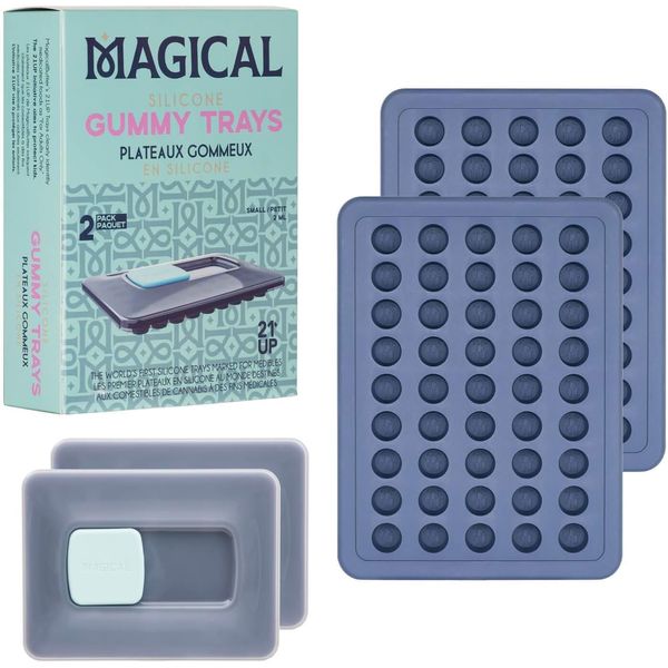 Magical Butter Machine Silicone Baking Moulds Non-Stick Gummy Trays - Perfect for Making Hard Candy, Chocolate, DIY Gelatin Durable and Easy to Clean (2mL Silicone Moulds)