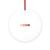 CafePress Bakery Donuts 4" Round MDF Wood Ornament