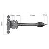 Black Cast Iron Spear Hinges Leaf Design Pair - 9 Inch