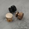 Alzassbg 10 Pack Matte Black Cabinet Knobs, 1.2 Inch Diameter Knurled Round Kitchen Knobs for Cabinets and Drawers AL6023MB