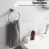 BGL Towel Ring Minimalist Wall-Mounted, Silver Finish, for Bathroom Decoration