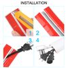sourcing map 7.9ft Floor Cord Cover PVC Cable Protector 0.3"D Cable Management White