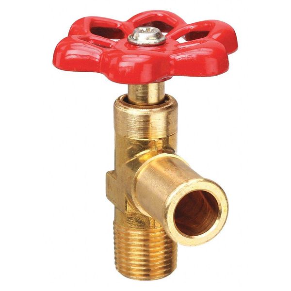 Drain Cock, Brass, MNPT x Hose, 3/8 In