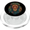 Regal Lion with Green Mane PopSockets PopGrip for MagSafe