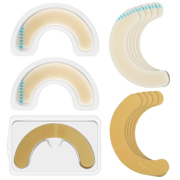 Siifert 40 Pcs Ostomy Barrier Strips Hydrocolloid Ostomy Supplies Adhesive Colostomy Supplies Elastic Barrier Strips for Colostomy Bags Curved Ileostomy Tape for Stoma Urostomy Bag