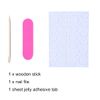Cubahop 24pcs Almond Nude Gradient Nails Full Cover Gold Foil Glitter Powder Fake Nails Stick on Nails for Women and Girls (pink2)