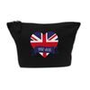 Flox Creative Makeup Bag British Flag Heart Queens Jubilee Black