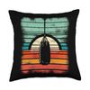 Vintage Boxing Bag Sunset Throw Pillow