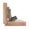 Salice 110 Degree Soft Close 3/8" Lipped Hinge - Nickel Finish - Pair