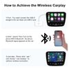 Wireless Apple Carplay Adapter Bluetooth Wired to Wireless Dongle iPhone Stereo