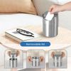 Mini Trash Can W/Lid, 1.5L Small Garbage Bin Brushed Stainless Steel Trash Can