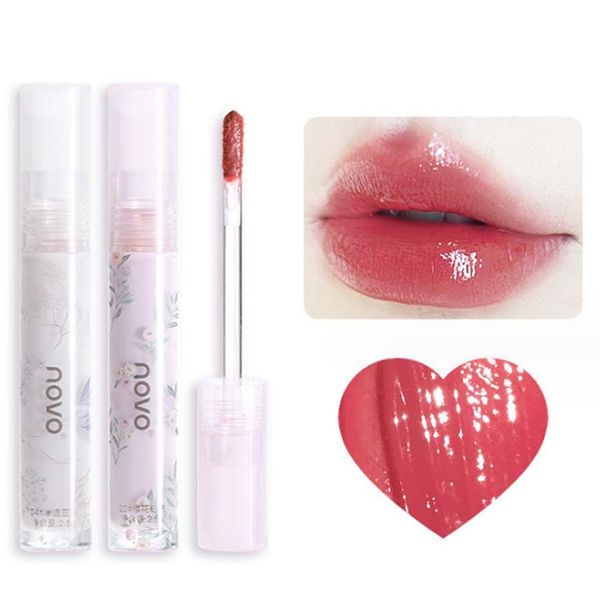 NOVO Honeywards Waterlight Mirror Lip Gloss Lip Tint Lipstick 2.5g - 22# Cherry White Peach